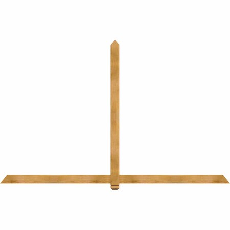 Ekena Millwork Eugene Rough Sawn Timber Gable Bracket, Western Red Cedar, 108"W x 68"H x 2"D x 4"F, 15/12 Pitch GBW108X68X0204EUG00RWR